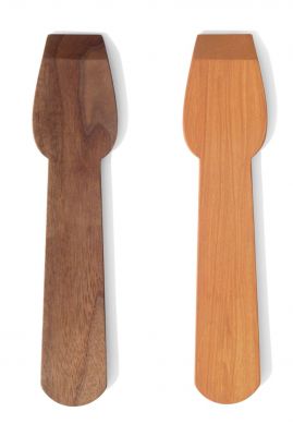 Ice Cream Spoon Walnut Side by Side SINGLE PIECES